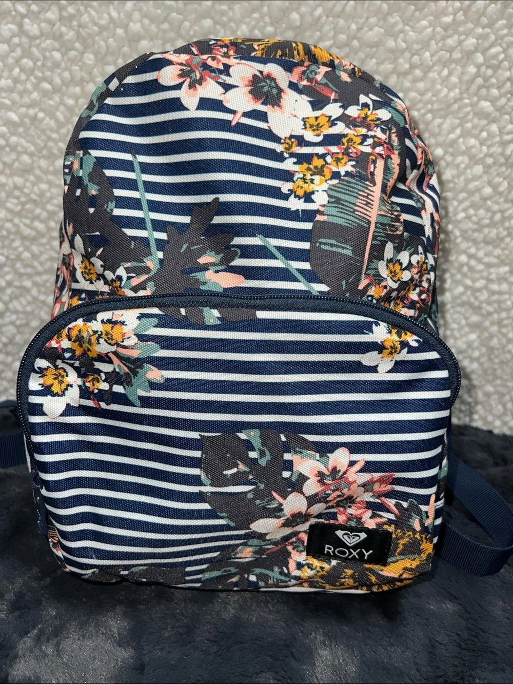 Roxy Shadow Swell Floral Striped Mini Backpack. NWOT.